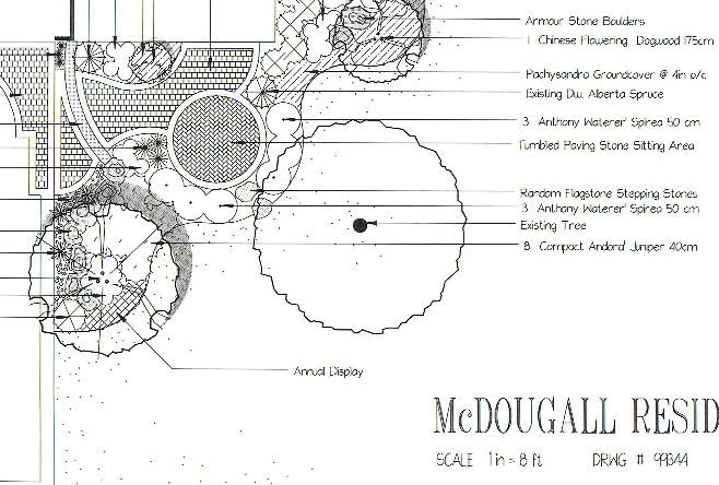 Planting plan, as plants are selected draw or sketch their location on a plan.